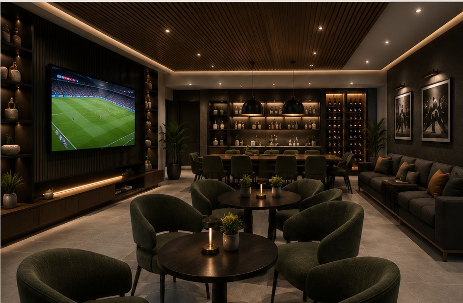Concept rendering of the Club House lounge and dining area