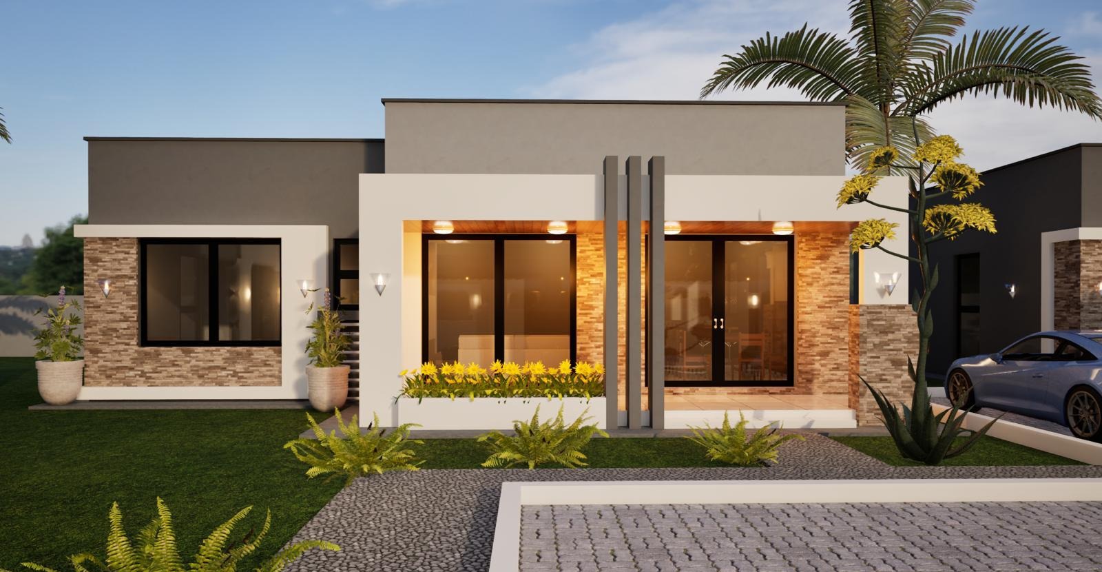 Front architectural impression of an Eleven Eleven Heights residence